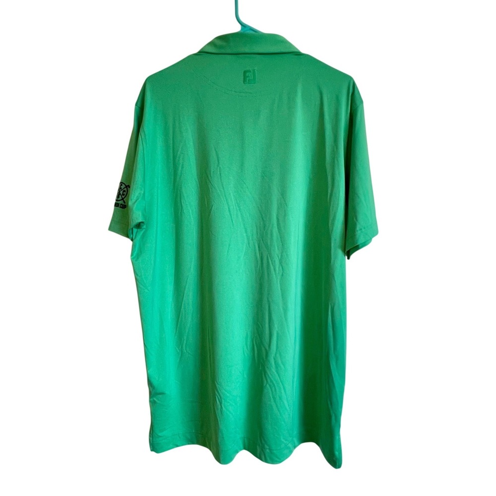 FootJoy Mens Large Green Heather ProDry Golf Polo Shirt McMahon Cup PCC Logo - Picture 2 of 9
